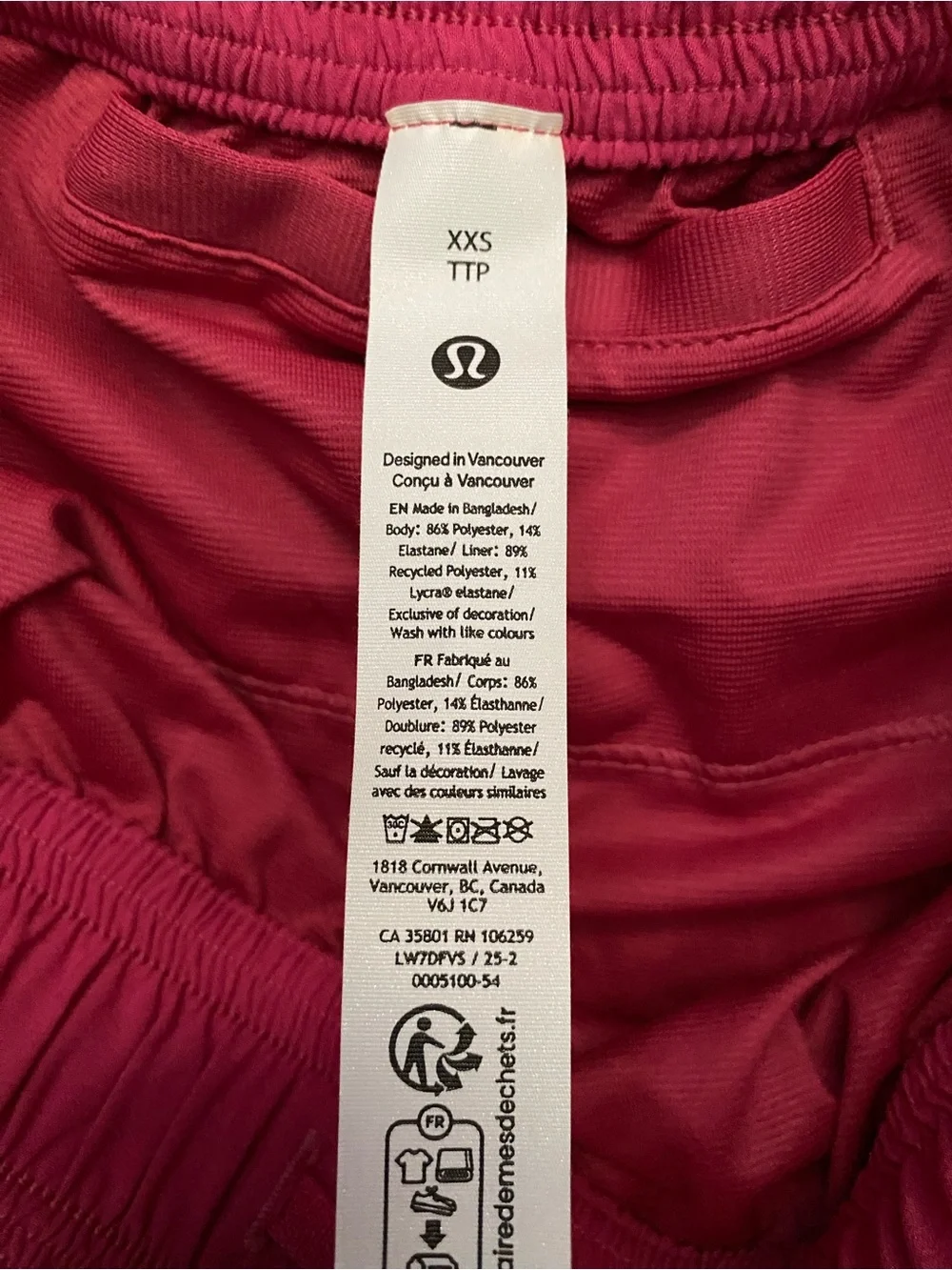 lululemon athletica Pace Crush High Rise Short 2.5” Bright Pink